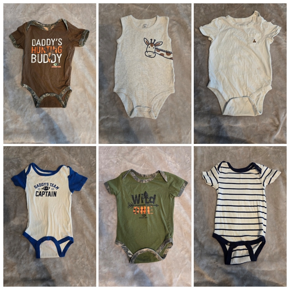 Lot of 6 short sleeve bodysuits - size 18 month